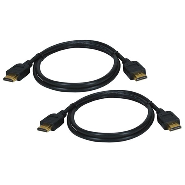 Qvs QVS HDG-K3 2-Pack 1.5-Meter High Speed HDMI UltraHD 4K Blu-ray HDTV Cables HDG-K3